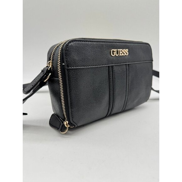 GUESS Trixy faux-leather small women's camera crossbody bag - Black - Picture 7 of 14